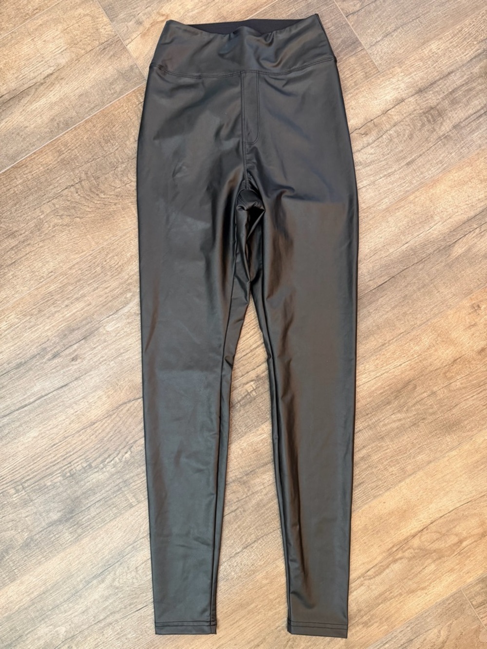 aerie OFFLINE Real Luxe Leggings Women S Black Faux Leather Chic Minimalist Soft